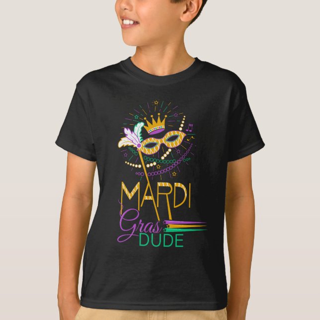Mardi Gras Dude Kids Tshirt (Devant)