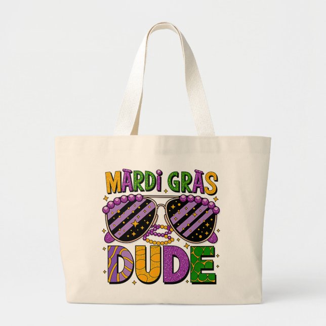 Mardi Gras Dude Tote Bag – Funny Carnival Party Ba (Devant)