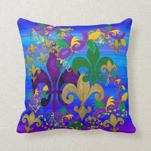 Mardi Gras Fleur de lis coussin