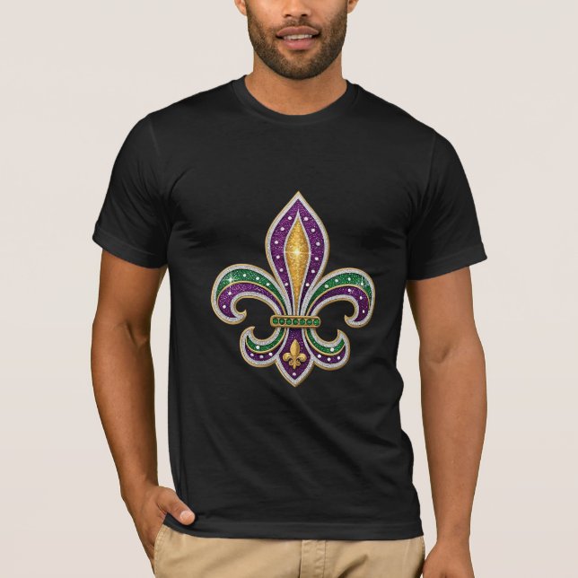 Mardi Gras Fleur de Lis T-Shirt (Devant)