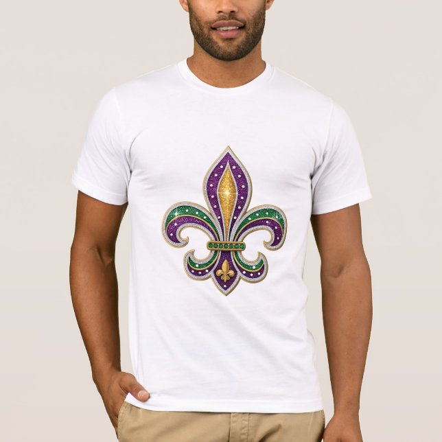 Mardi Gras Fleur de Lis T-Shirt (Devant)