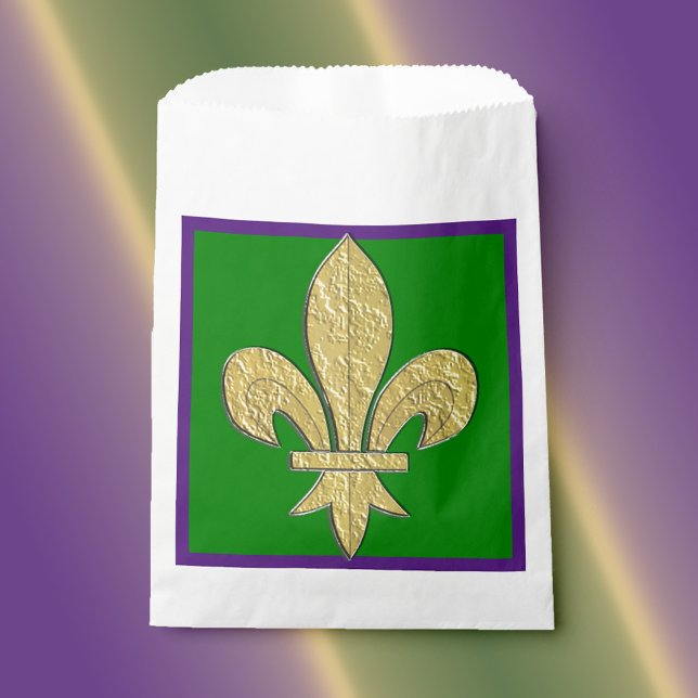 Mardi Gras Fleur-de-Lys Favorise Les Sacs (Créateur téléchargé)