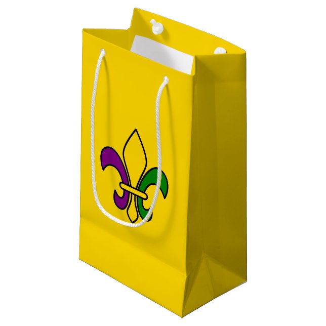 Mardi Gras fleur-de-lys Petit sac cadeau (Devant Angle)