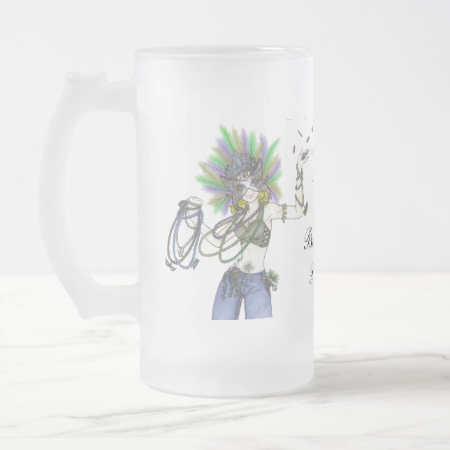 Mardi Gras Girl - Mug givrée (Gauche)