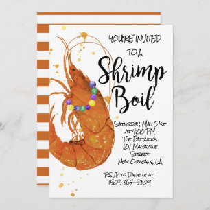 Mardi Gras Invitation à ébullition de crevettes