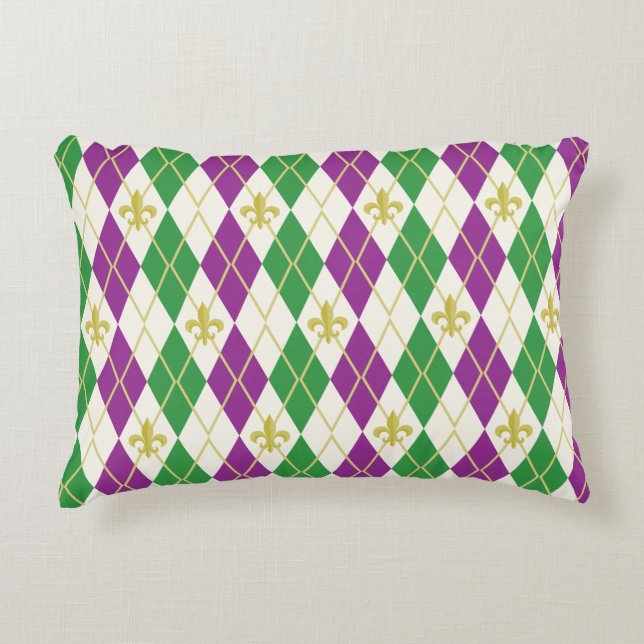 Mardi Gras Jacquard Coussin d'accentuation  (Devant)