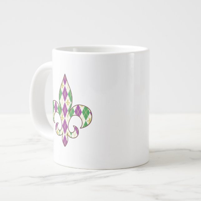 Mardi Gras Jacquard Spécialité Mug (Devant gauche)
