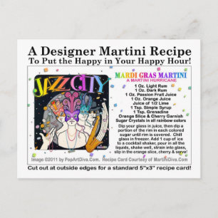 Mardi Gras - Mardi gras Martini Recette Carte