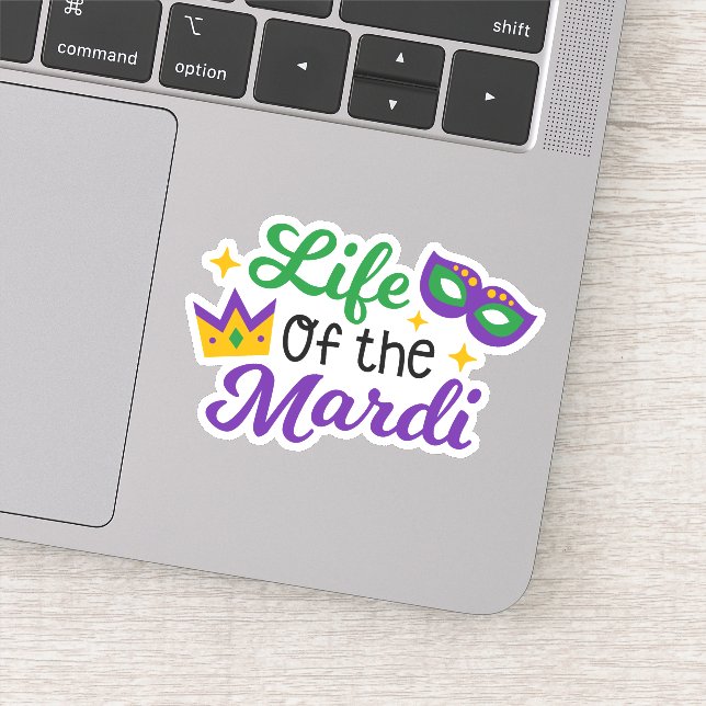 Mardi Gras Mardi Gras Sticker Die Cut (Détail)