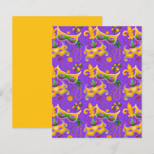 Mardi Gras Masque Fleur de Lis Perles King Cake