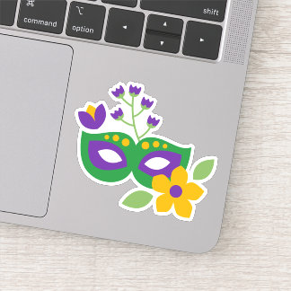 Mardi Gras Masque Gras Sticker Mardi Die Cut