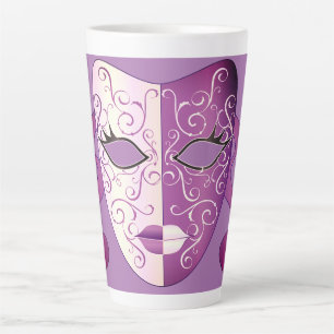 Mardi Gras Masque Latte Mug 17 oz