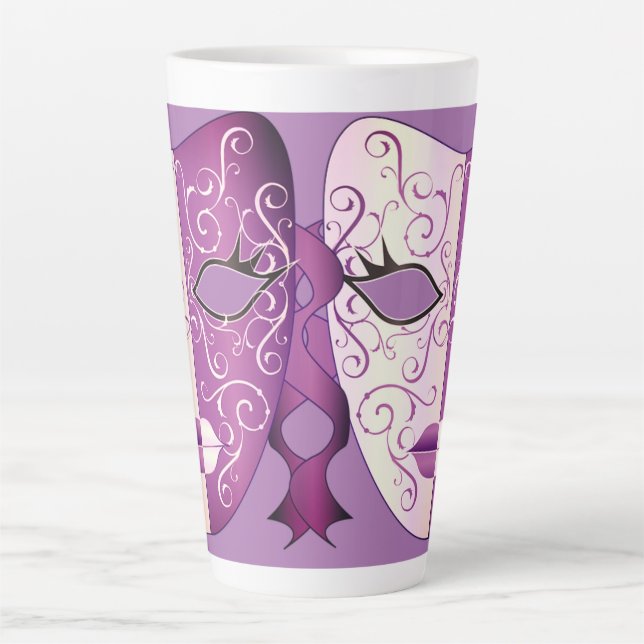 Mardi Gras Masque Latte Mug II 17 oz (Devant)