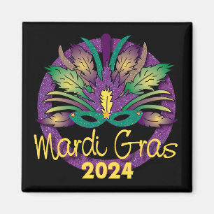 Mardi Gras Masque Magnet - 2024