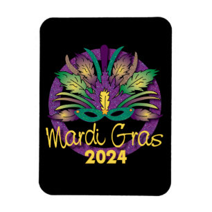 Mardi Gras Masque Magnet - 2024