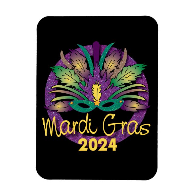 Mardi Gras Masque Magnet - 2024 (Vertical)