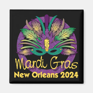 Mardi Gras Masque Magnet - 2024 - Nouvelle-Orléans