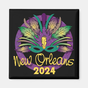 Mardi Gras Masque Magnet - 2024 - Nouvelle-Orléans