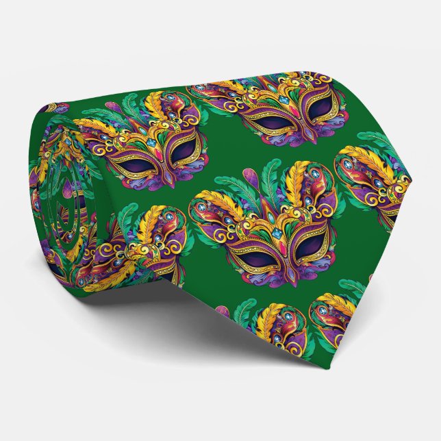 Mardi Gras Masquerade Cravate (Roulé)