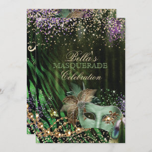 Mardi Gras Masquerade Party Invitation