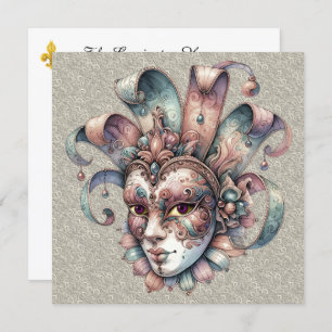 Mardi Gras Masquerade Party Invitation