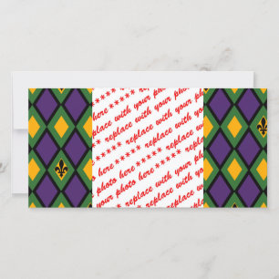 Mardi Gras Motif Diamond Avec Fleur De Lis