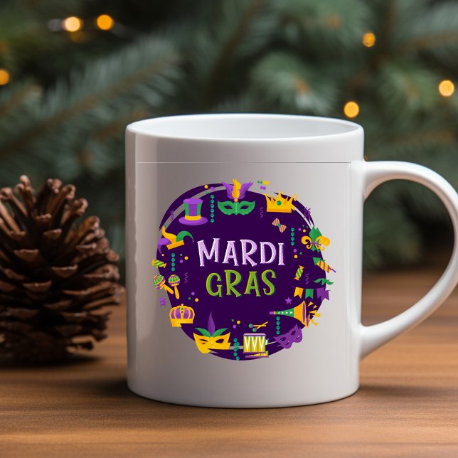 Mardi Gras Mug pour fêter le festival Facemask (Créateur téléchargé)