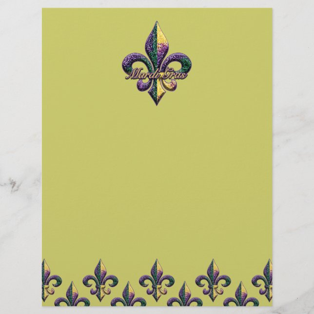 Mardi Gras perle Fleur de lis 2 (Devant)