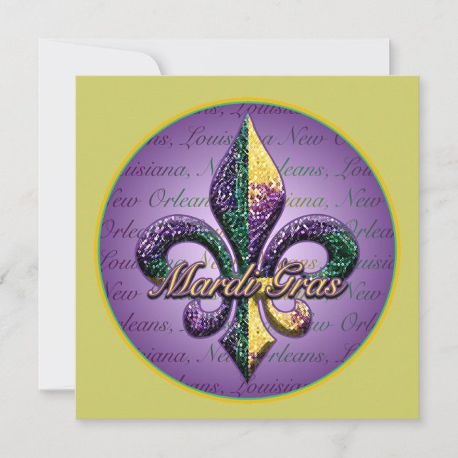 Mardi Gras perle Fleur de lis 2 (Devant)