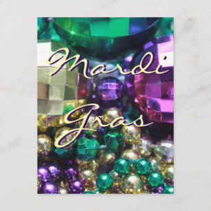 Mardi Gras Perle Jette Invitations personnalisés
