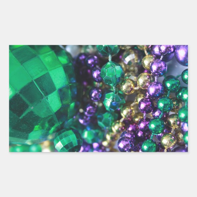Mardi Gras Perles Stickers Decal Customisés (Devant)