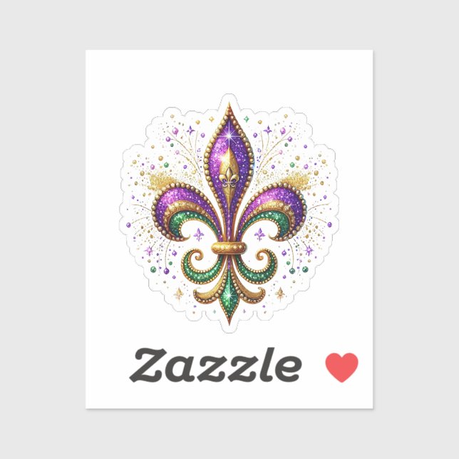 Mardi Gras Sticker (Feuille)