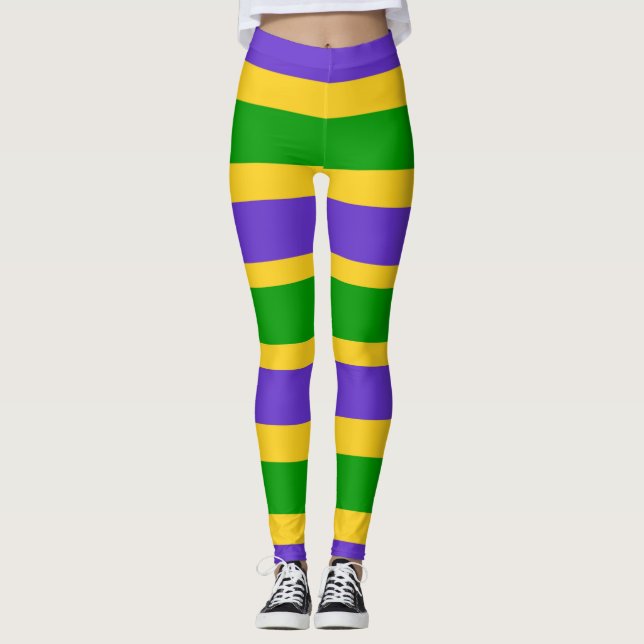 Mardi Gras Stripes leggings (Devant)