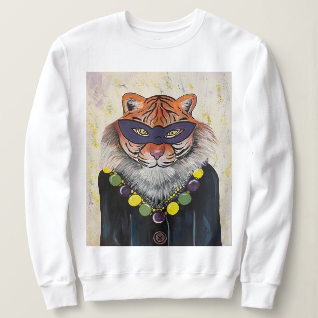 Mardi Gras Tiger Sweatshirt (Design devant)