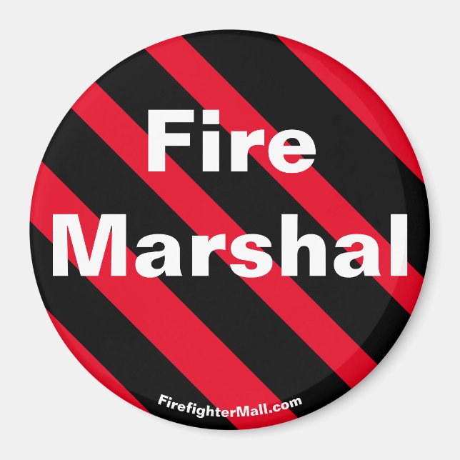 Maréchal des incendies aimant noir/rouge (Devant)