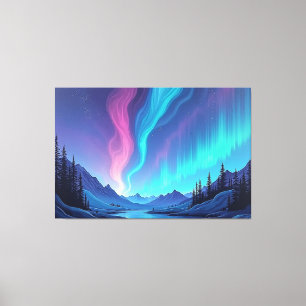 Marée aurorale – Toile d'art fluide premium 60"x40
