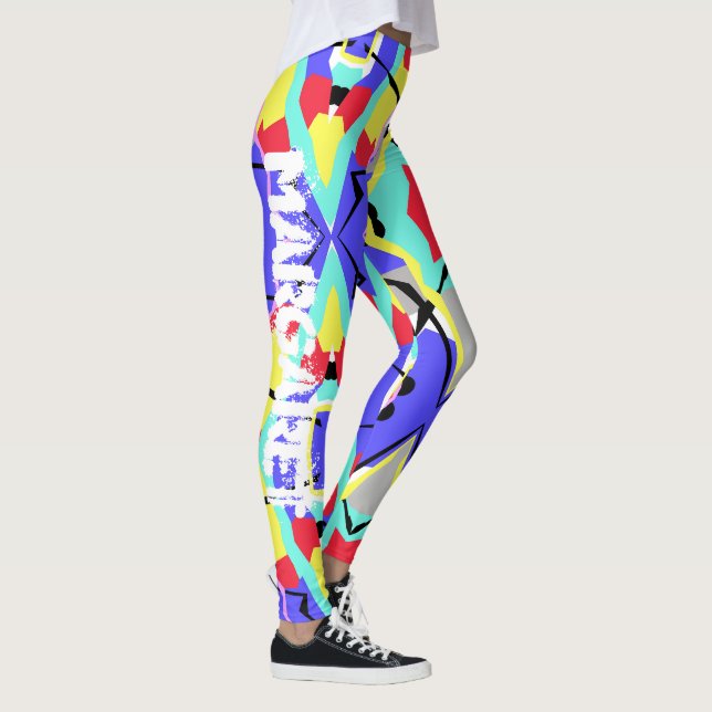 Margaret Pastel Couleurs Vibes positives Leggings (Droite)