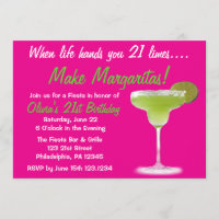 Margarita 21e anniversaire Invitation