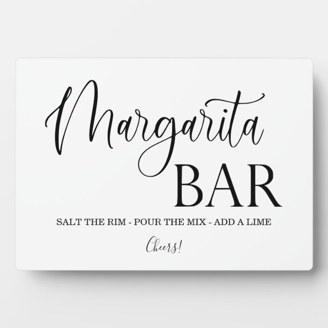 Margarita Bar Signal mariage Tabletop Plaque (Devant)