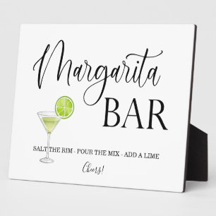 Margarita Bar Signal mariage Tabletop Plaque