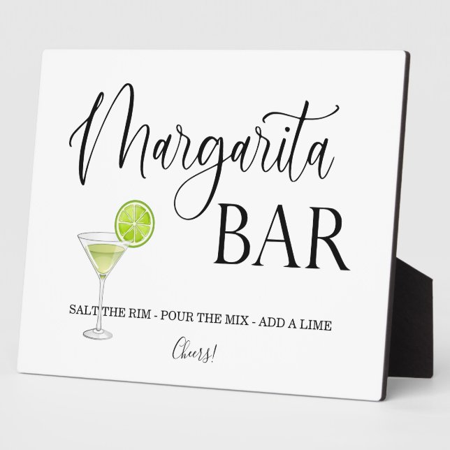 Margarita Bar Signal mariage Tabletop Plaque (Côté)