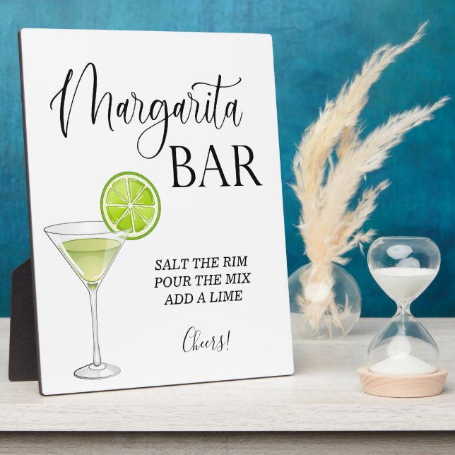 Margarita Bar Signal mariage Tabletop Plaque (Côté)