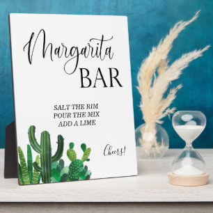 Margarita Bar Signal mariage Tabletop Plaque
