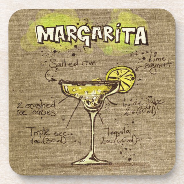 Margarita Cocktail Dessous de verre de boisson (Devant)