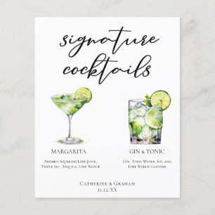 Margarita Gin & Tonic Signature Cocktails Menu