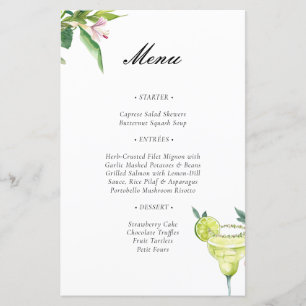 Margarita Mexican Fiesta Fête des mariées Menu