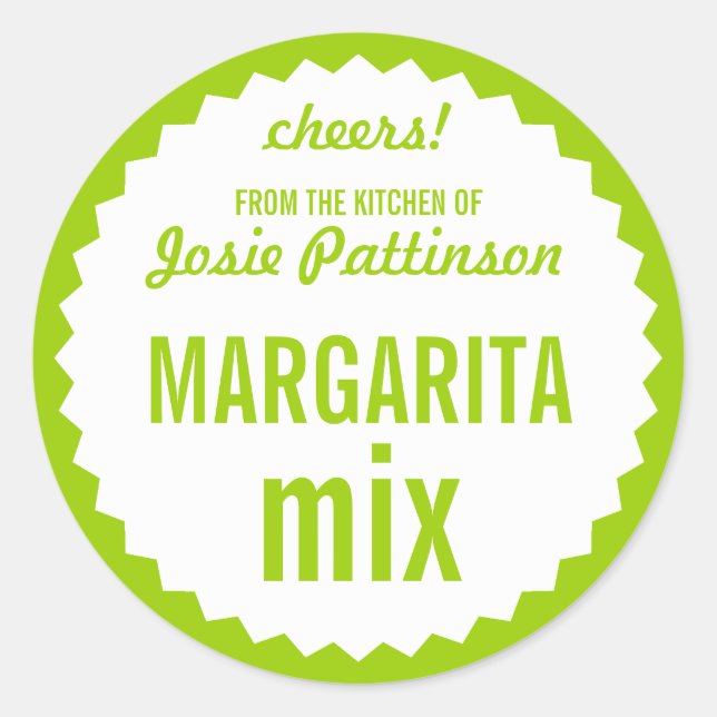 Margarita Mix Étiquette Modèle de bouteille (Devant)