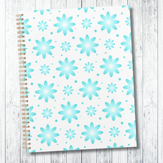 Marguerite délicate blanche et turquoise, point mo (Créateur téléchargé)