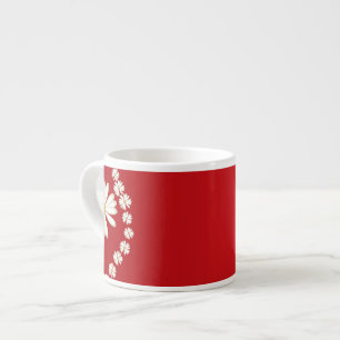 Marguerite sur la Mug Espresso Rouge
