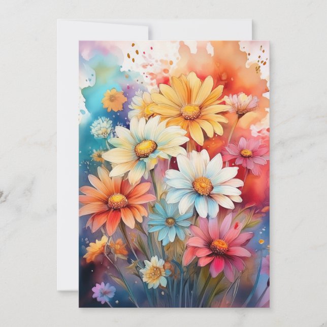 Marguerites à l'aquarelle (Devant)